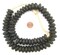 The Bead Chest Jumbo Rondelle Recycled Glass Beads: Extra Large African Disk Home Decor Beads for DIY Jewelry, Coffee Table, and Interior Design (Black)